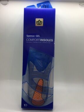 Spenco Gel Comfort Insoles - Blue with Orange Heel Cushion